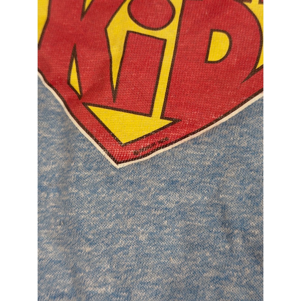 Vintage Russell Athletic Super Kid Ringer T-Shirt Made USA Blue Small - Picture 8 of 16